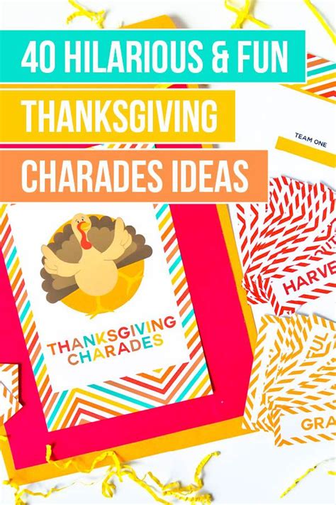 thanksgiving charades words|40 Family